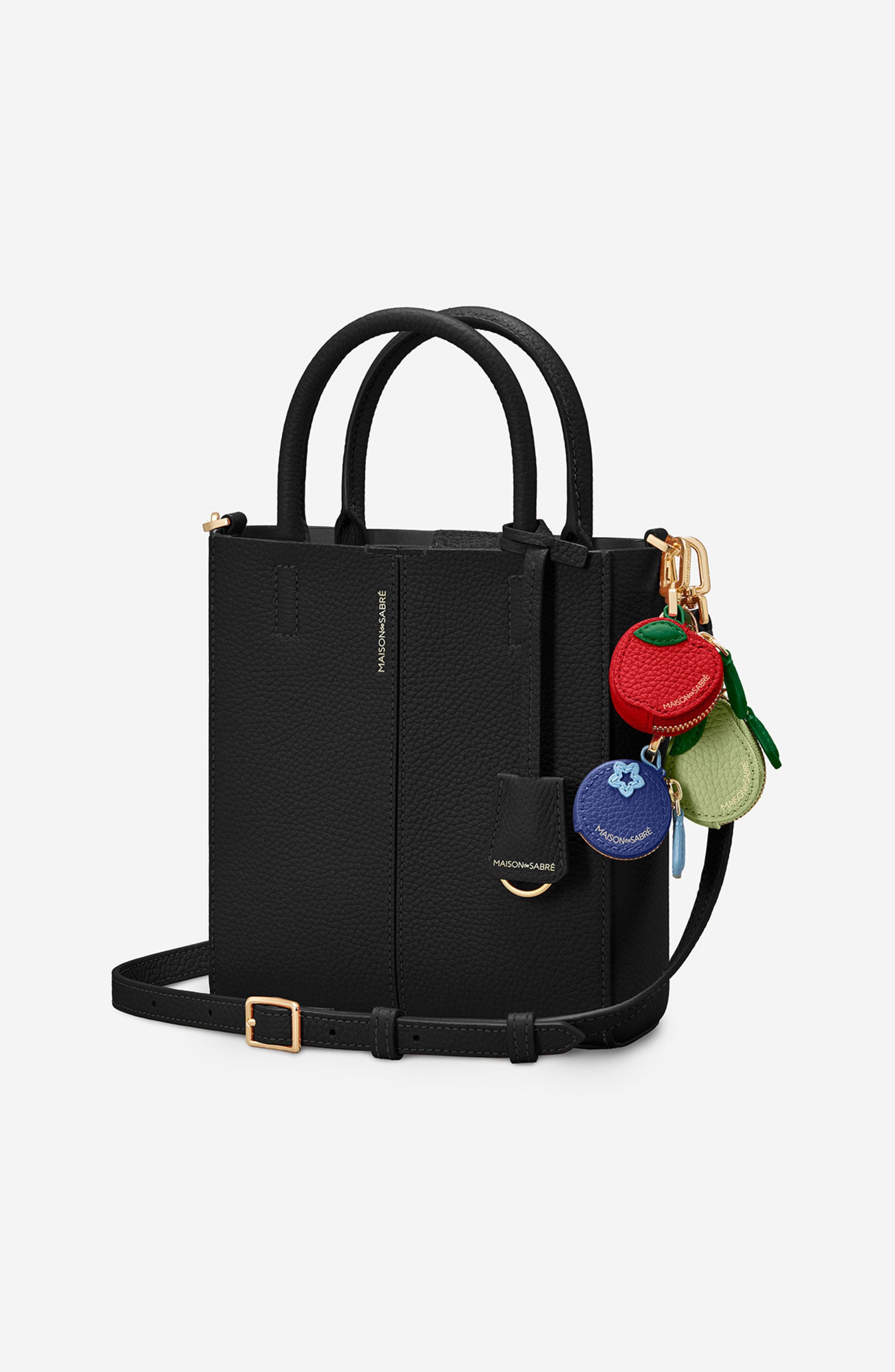 MAISON de SABRÉ Leather Mini Soft Tote, Alternate, color, Rouge Noir