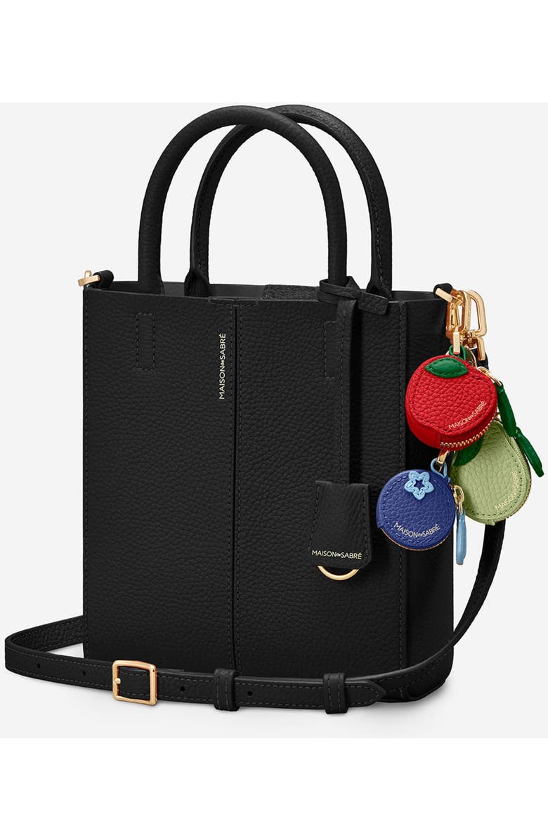 MAISON de SABRÉ Mini Leather Soft Tote, Alternate, color, Rouge Noir