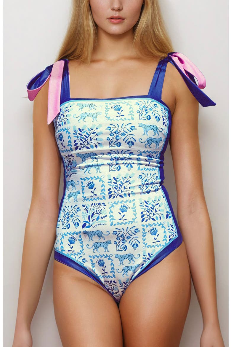 Pink Garden Reversible One Piece Swimsuit, Alternate, color, Pink