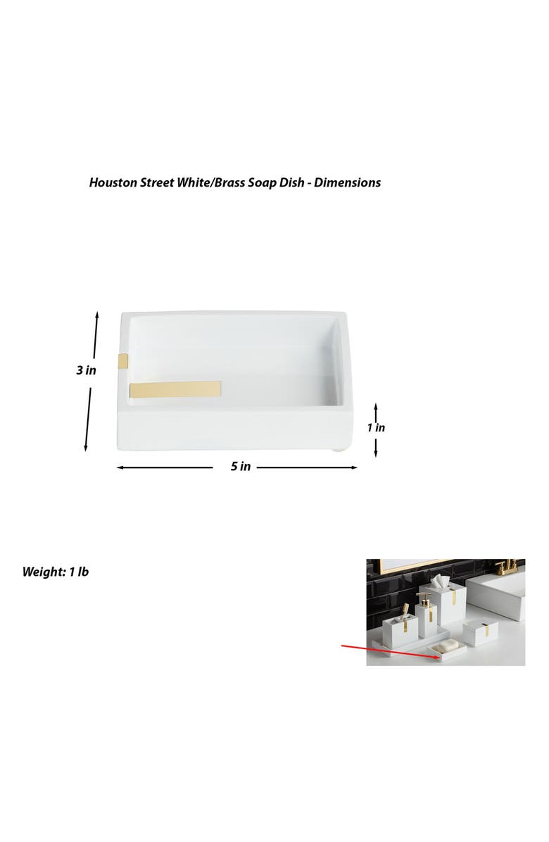 ROSELLI TRADING COMPANY Houston Street Soap Tray, Alternate, color, White