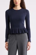 Nordstrom Ruffled Peplum Sweater