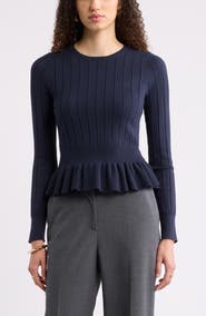 Nordstrom Ruffled Peplum Sweater