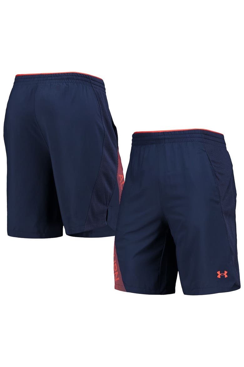 Men's Under Armour Navy Auburn Tigers 2021 Sideline Woven Shorts, Main, color, Navy
