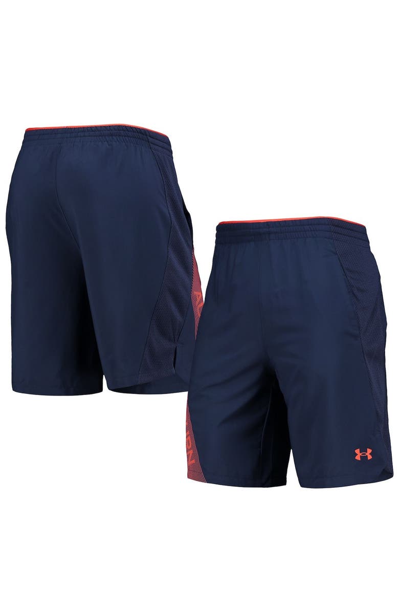 Under Armour Men's Under Armour Navy Auburn Tigers 2021 Sideline Woven Shorts, Main, color, 