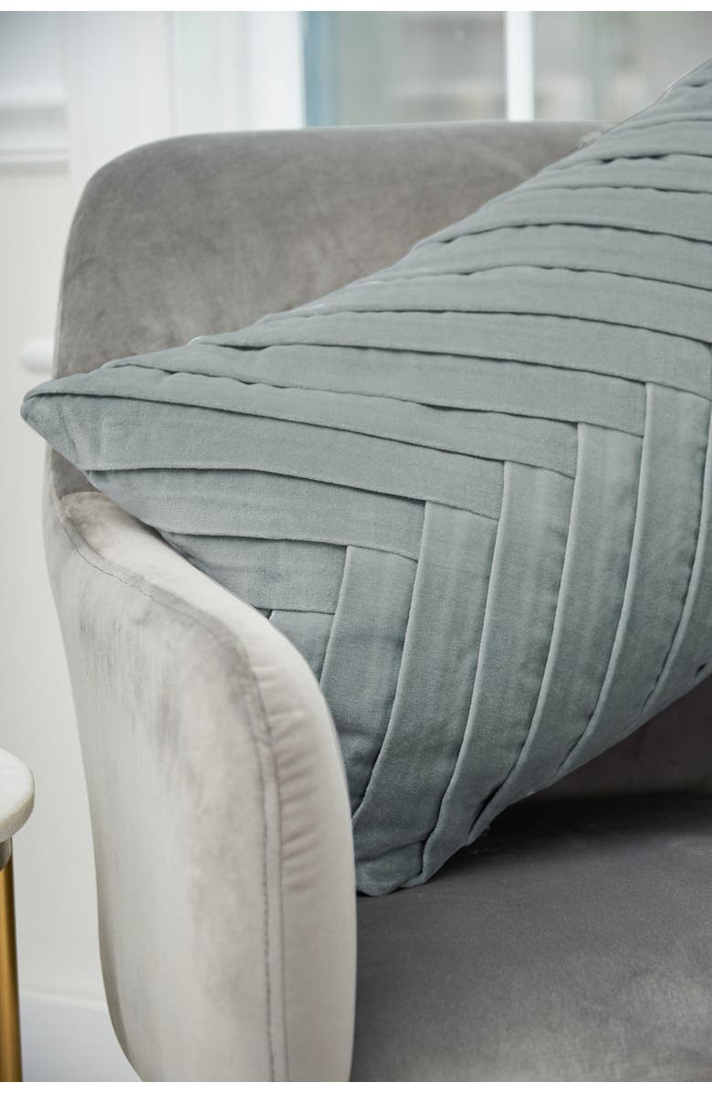 ELISABETH YORK Carine Decorative Throw Pillow Collection, Alternate, color, Silver