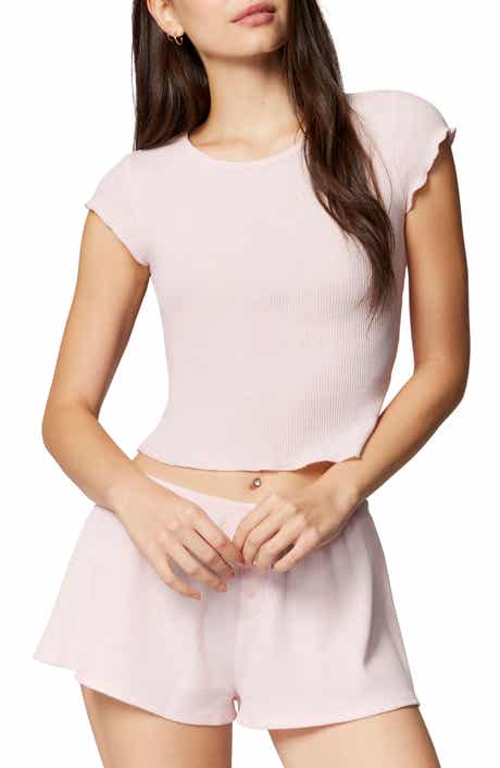 Florence by Mills Micro Thermal Crop Crewneck Top