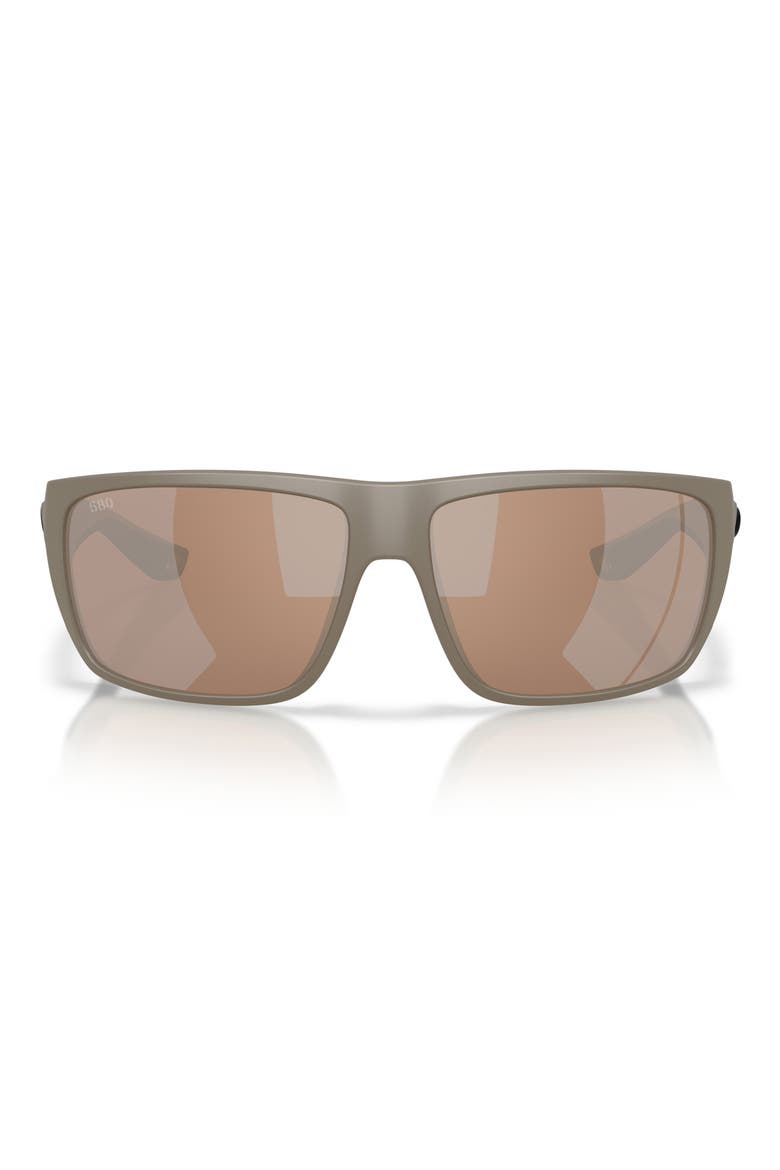 Fly Line 64mm Polarized Oversized Rectangular Lenses, Main, color, SAND / COPPER SILVER