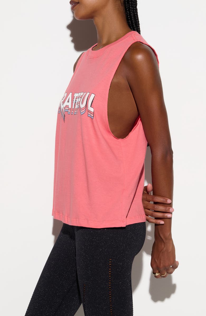 Spiritual Gangster Grateful Ascent Vibe Graphic Tank, Alternate, color, Crimson Rose