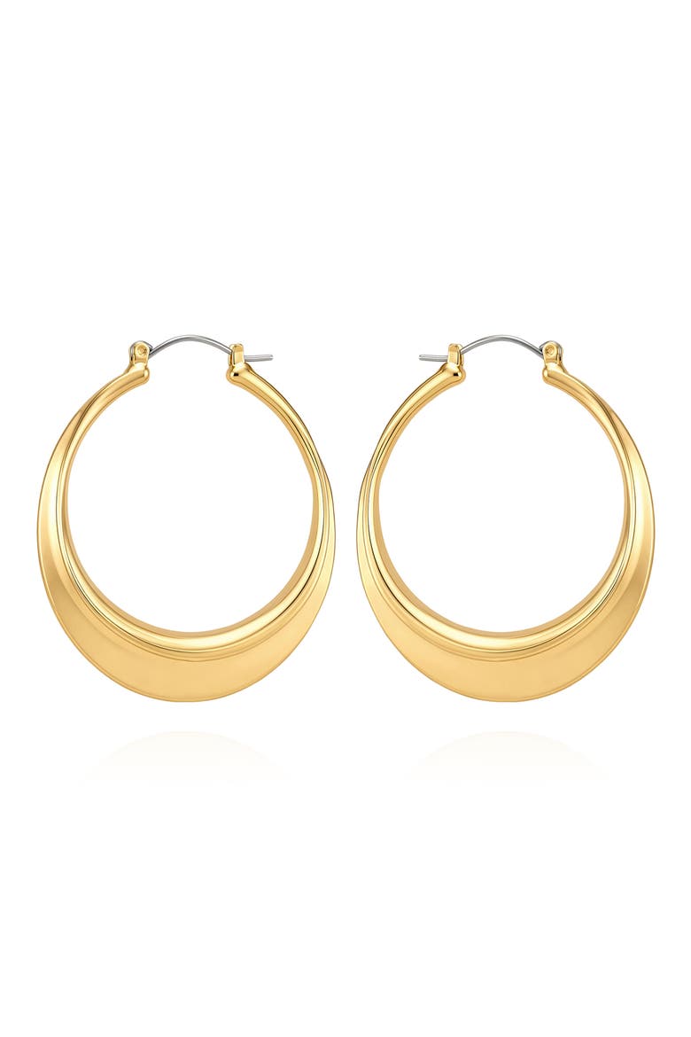 Oval Hoop Earrings, Alternate, color, GOLD