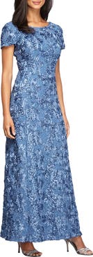Alex Evenings Embellished Lace A-Line Evening Gown