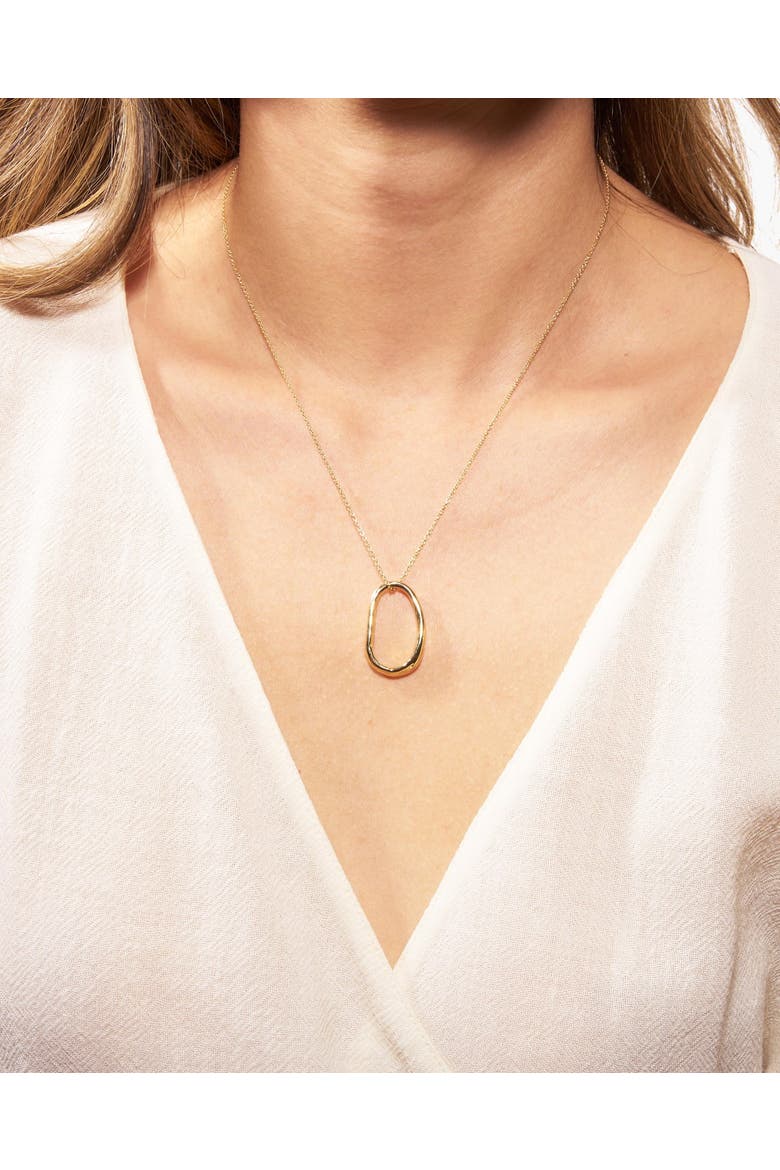 Alma Necklace, Alternate, color, Brass