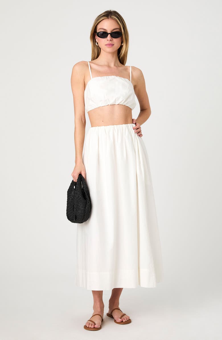 French Connection Nomi Cotton Bubble Crop Top, Alternate, color, Summer White