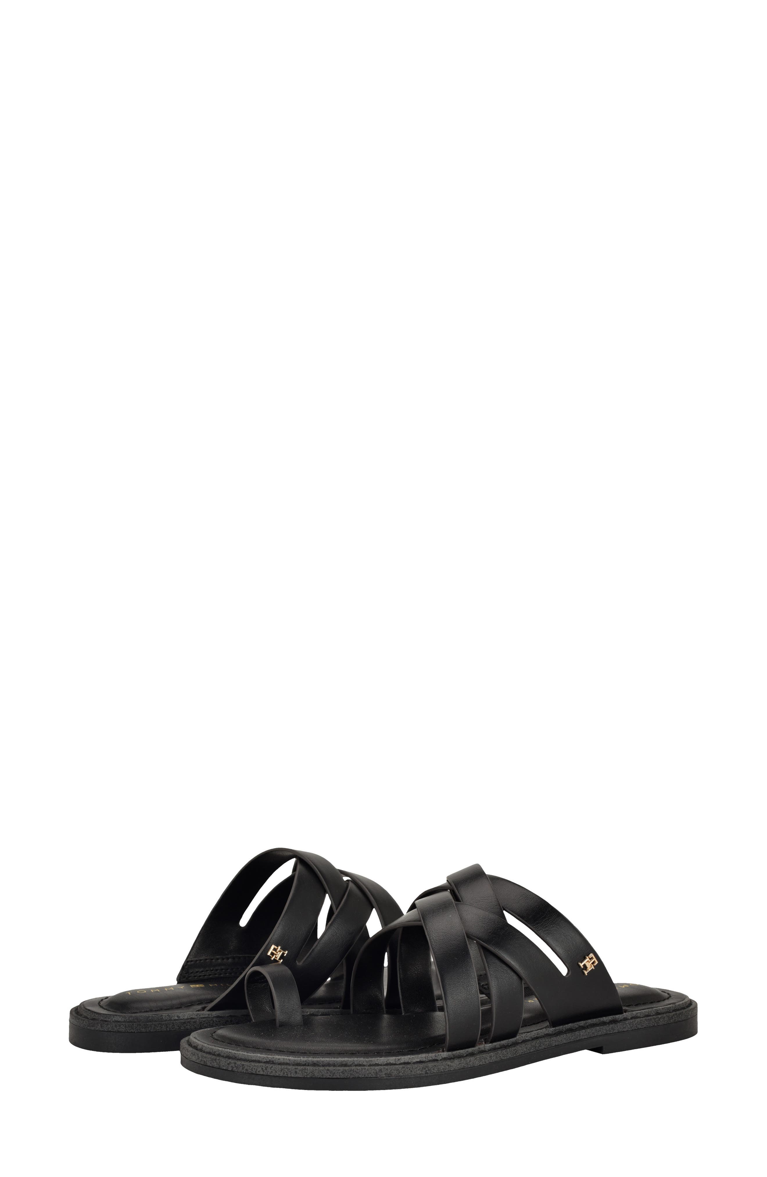 Tommy Hilfiger Benett Sandal, Alternate, color, Black