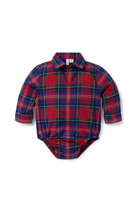 Baby Tartan Flannel Bodysuit (Infant)