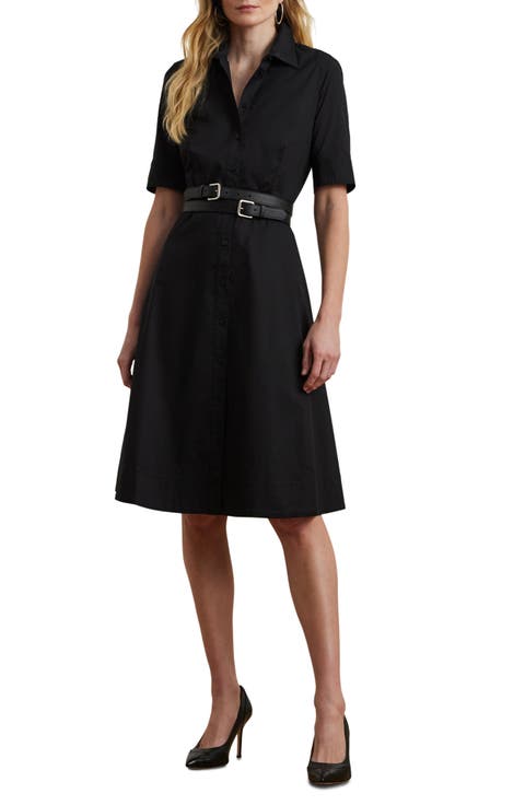 Lauren Ralph Lauren Belted Shirtdress (Petite)