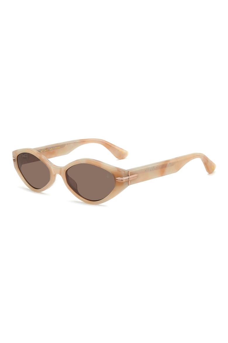 WZN 8029/S 54mm Oval Sunglasses, Alternate, color, HAVANA WHITE/ BROWN