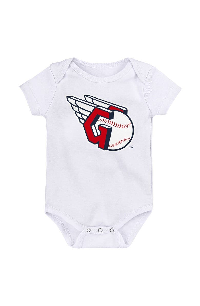 Outerstuff Newborn & Infant Red/Navy/White Cleveland Guardians Minor League Player Three-Pack Bodysuit Set, Alternate, color, Red