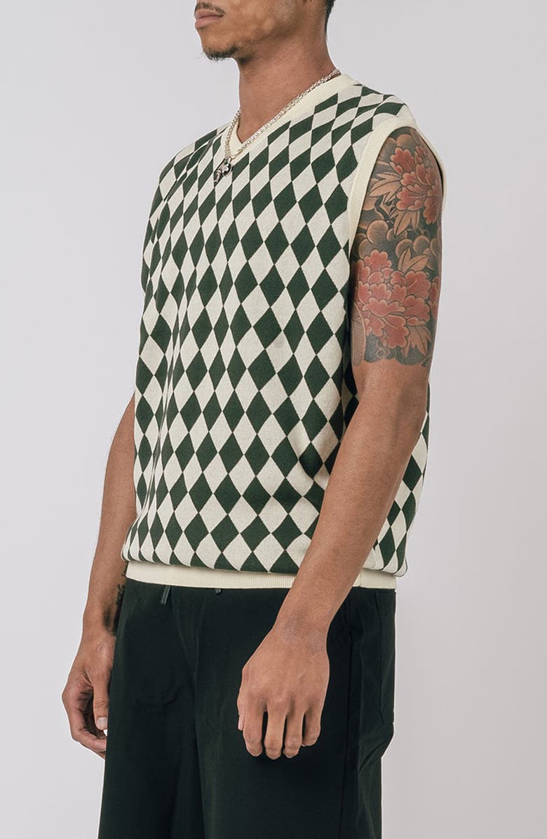 STUDENTS Woods Diamond Jacquard Cotton Sweater Vest, Alternate, color, 