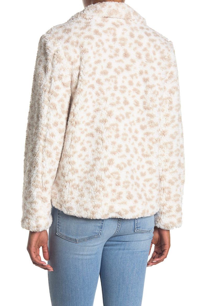 Wubby Fleece Zip Jacket, Alternate, color, LEOPARD