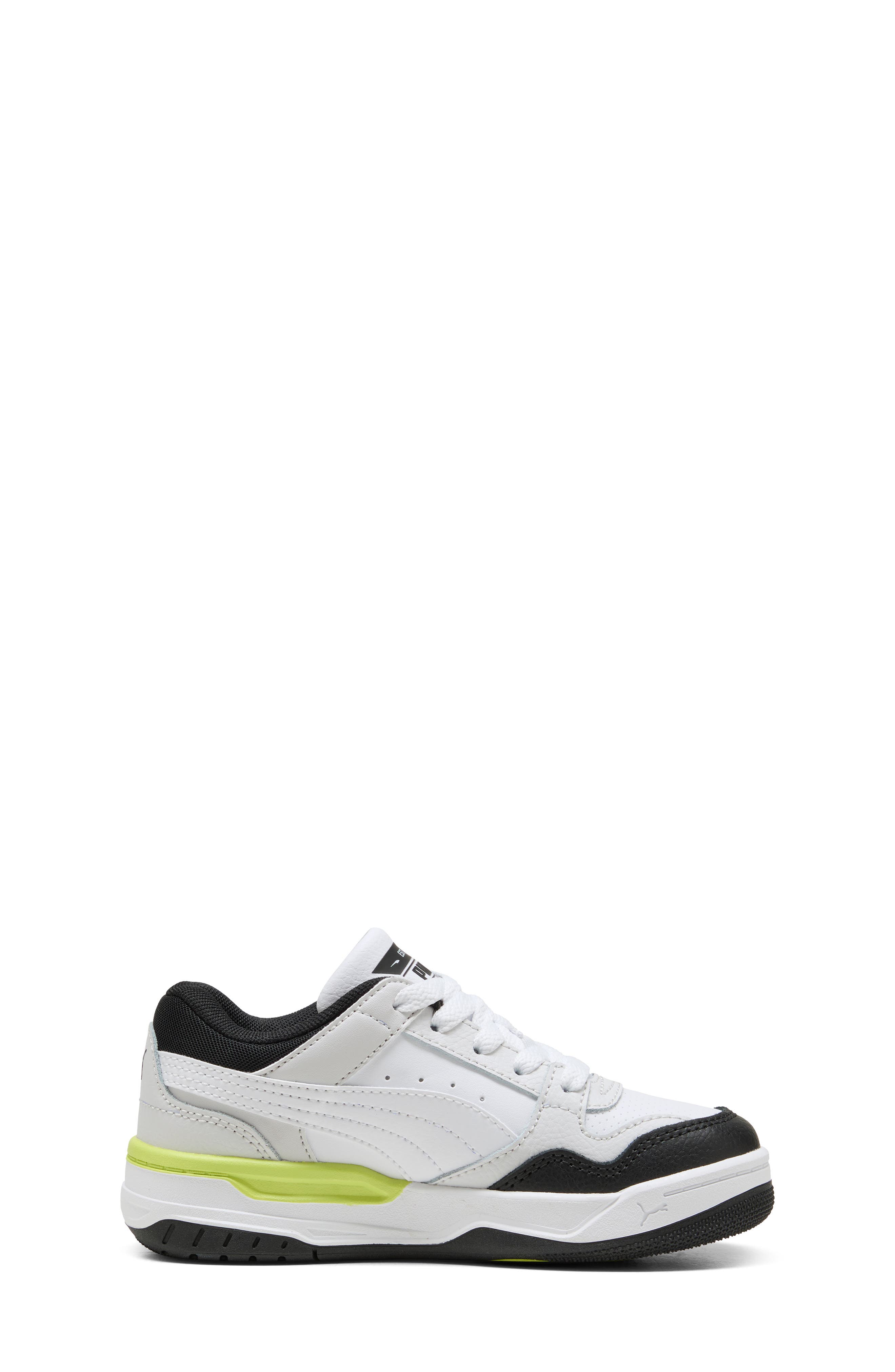 Kids' Rebound Retro Low Top Sneaker, Alternate, color, PUMA BLACK/ PUMA WHITE/ LIME