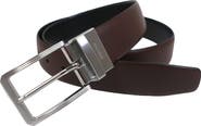 BOCONI Reversible Embossed Leather Belt