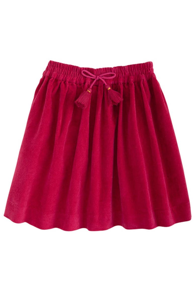 Kids' Velvet Circle Skirt, Main, color, Cranberry Velvet