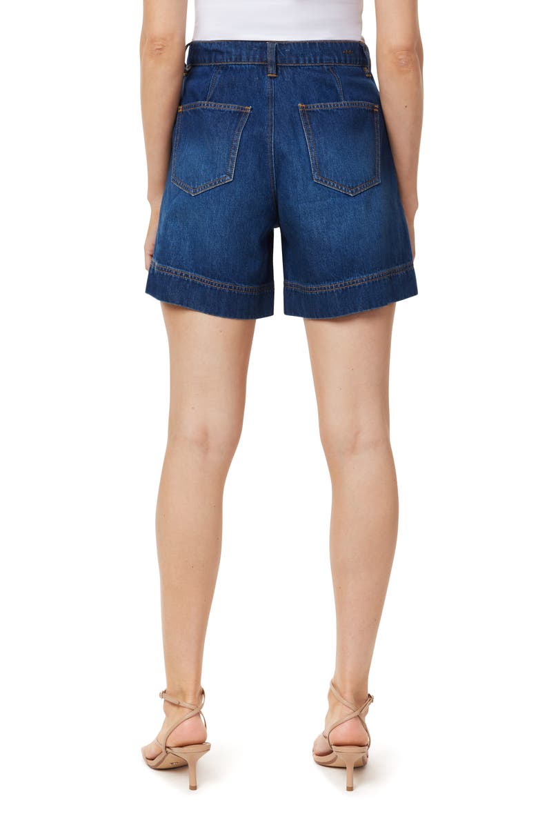 Habitual Pleated Denim Shorts, Alternate, color, Deep River
