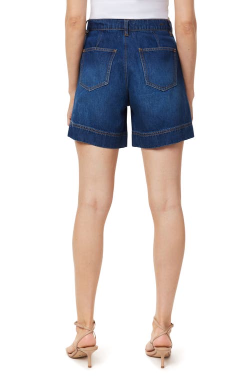 Habitual Pleated Denim Shorts In Blue