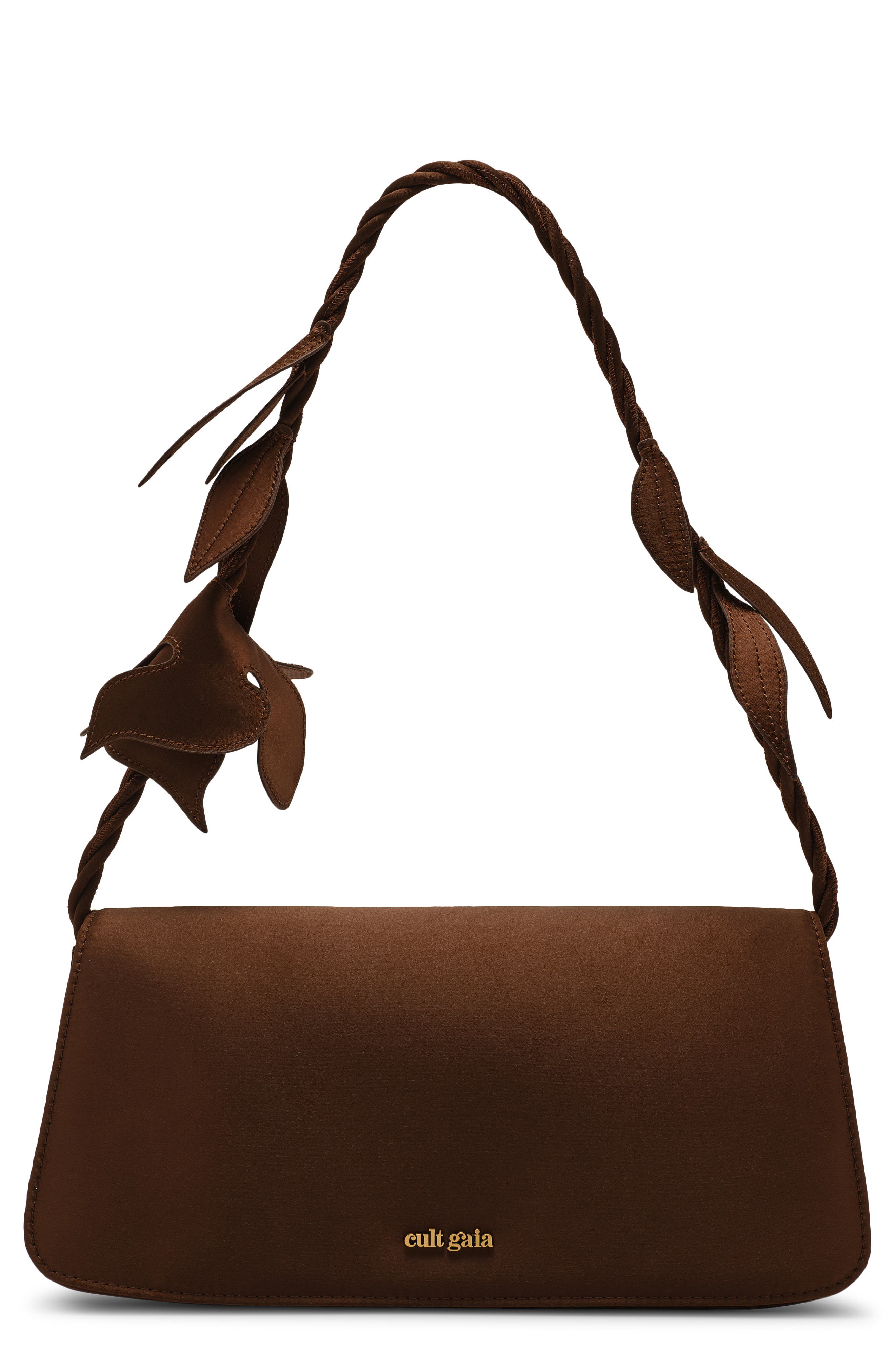 Cult Gaia Cosette Satin Shoulder Bag, Main, color, Luwak
