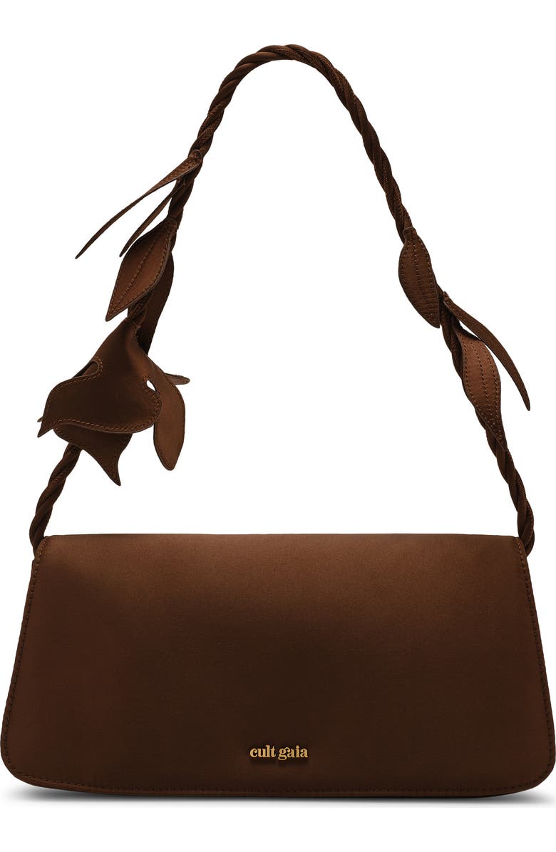 Cult Gaia Cosette Satin Shoulder Bag, Main, color, Luwak