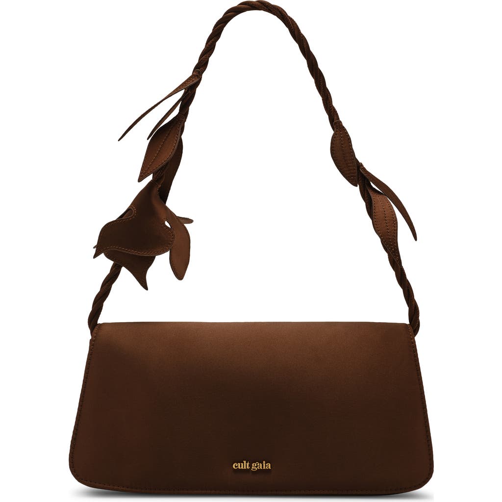 Cult Gaia Cosette Satin Shoulder Bag in Luwak at Nordstrom