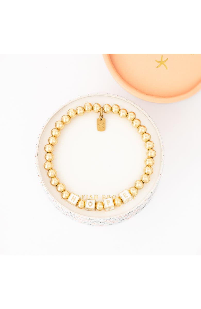 Starfish Project Give Hope, Wear Hope Beaded Bracelet, Alternate, color, Gold