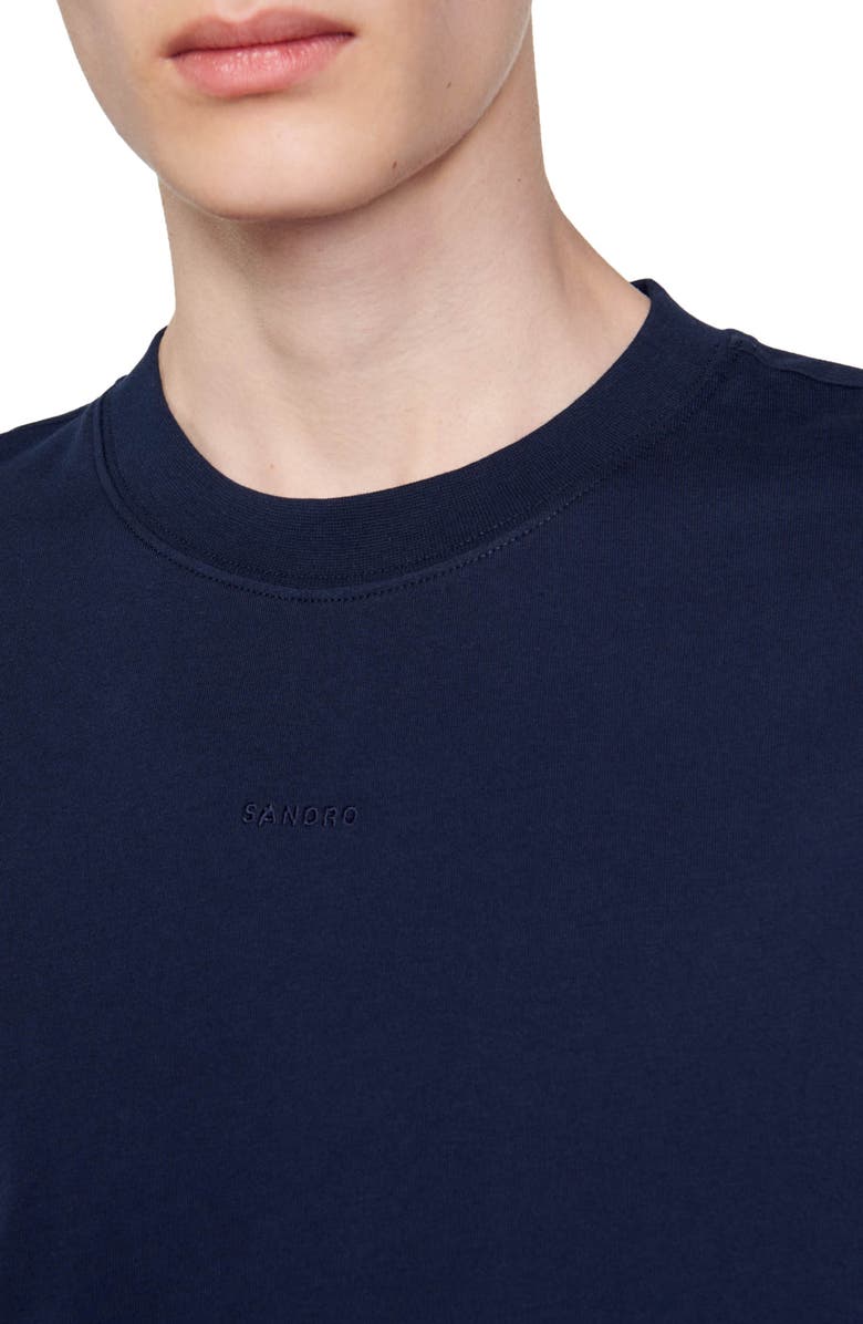SANDRO Short-sleeved T-shirt, Alternate, color, Navy Blue