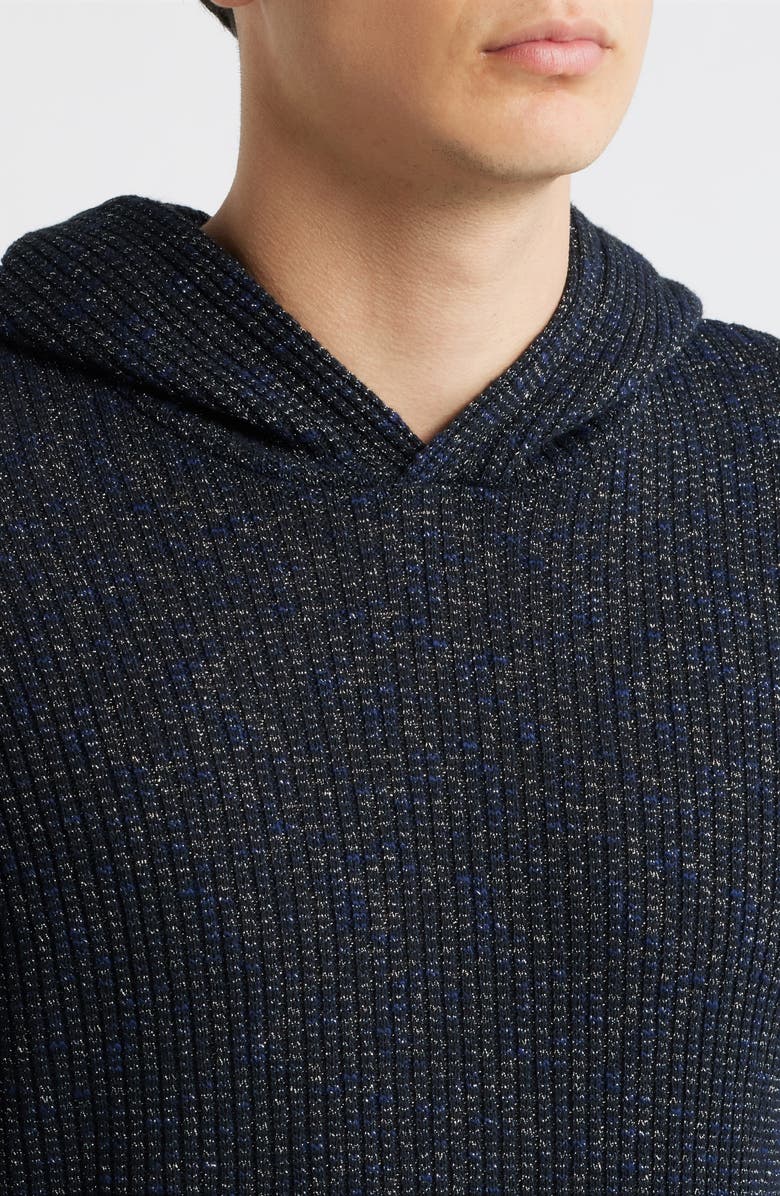 KROST Metallic Speckle Knit Cotton Blend Hoodie, Alternate, color, Black