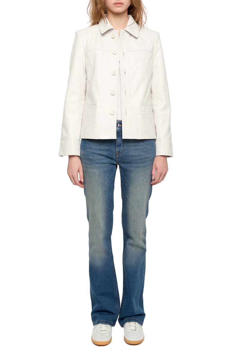 LIamys Leather Jacket, Alternate, color, JUDO