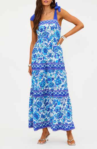 Beach Riot Floral Tie Strap Cover-Up Maxi Dress