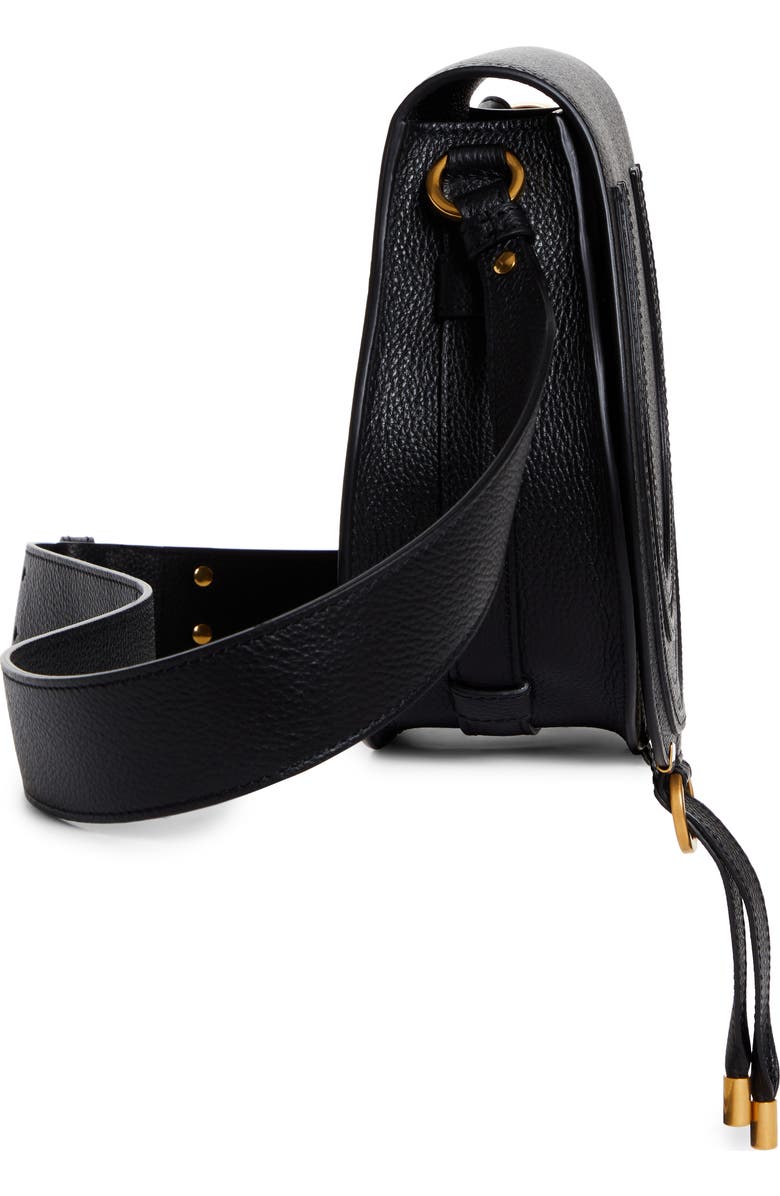 Chloé Large Marcie Leather Crossbody Bag, Alternate, color, 001 Black