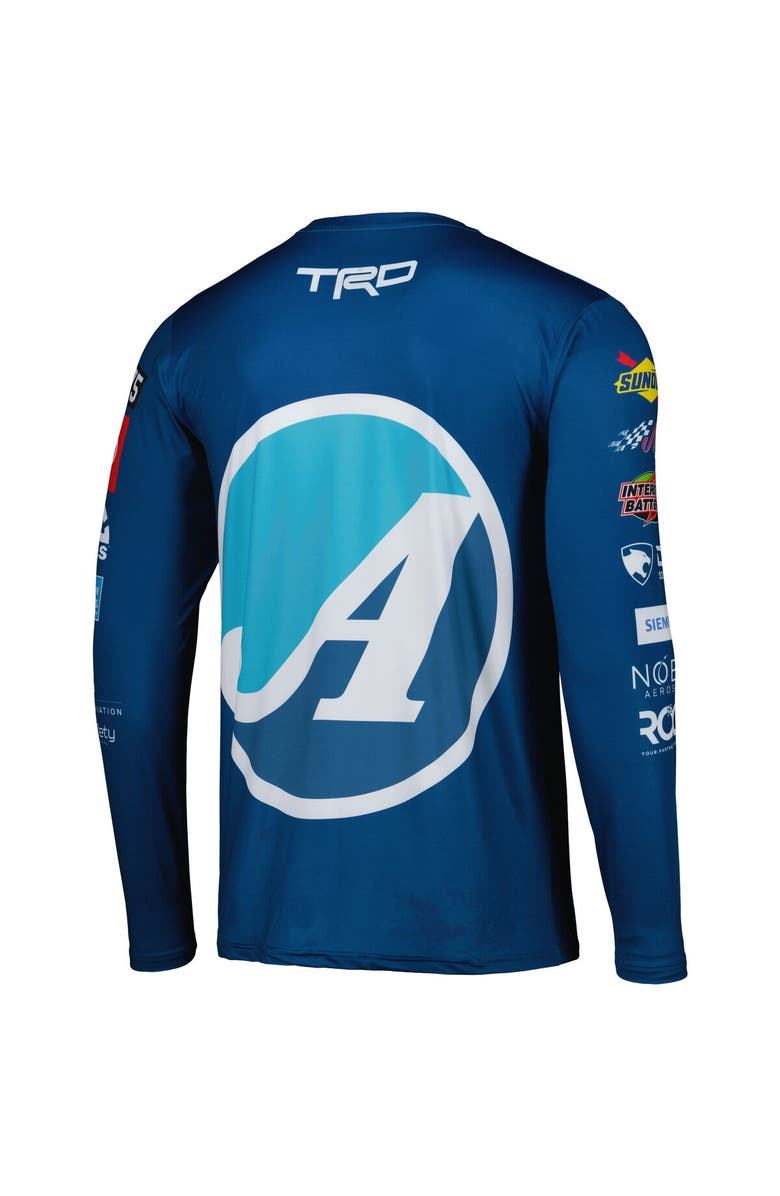 JOE GIBBS RACING TEAM COLLECTION Men's Joe Gibbs Racing Team Collection Royal Martin Truex Jr Auto-Owners Insurance Sublimated Uniform Long Sleeve T-Shirt, Alternate, color, 