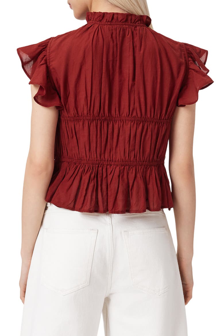 Lima Ruffle Top, Alternate, color, PAPRIKA RED
