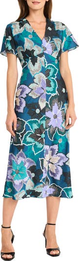 【SALE/国内発送】Maggy London Flutter Sleeve Midi Dress Maggy London Women's Crepe Flutter-Sleeve Midi Dress - Macy's