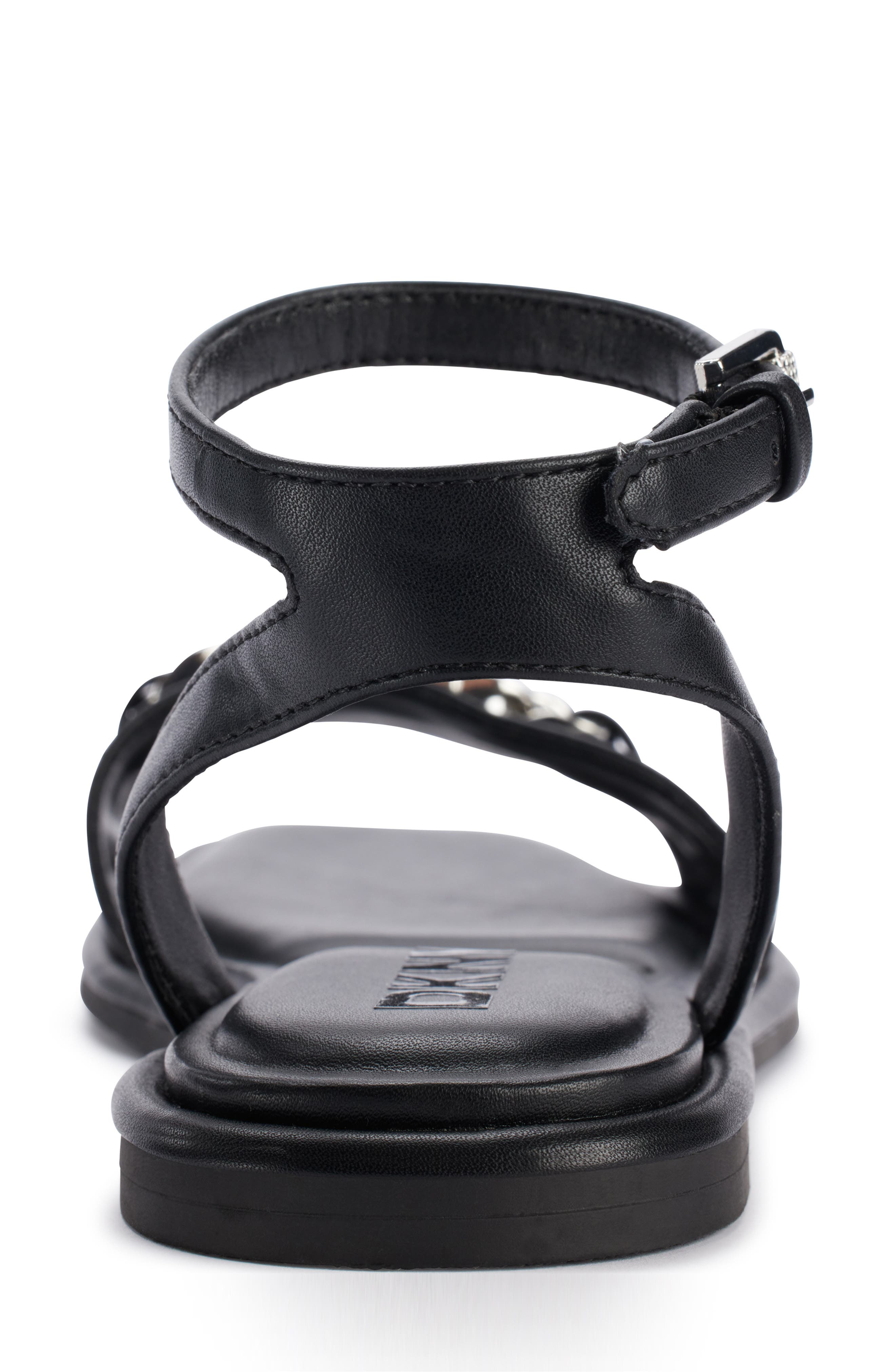 DKNY Bacliff Ankle Strap Sandal, Alternate, color, Black
