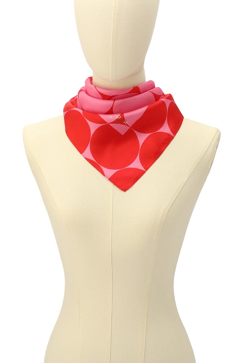 Kate Spade New York seasonless dot silk bandana, Alternate, color,