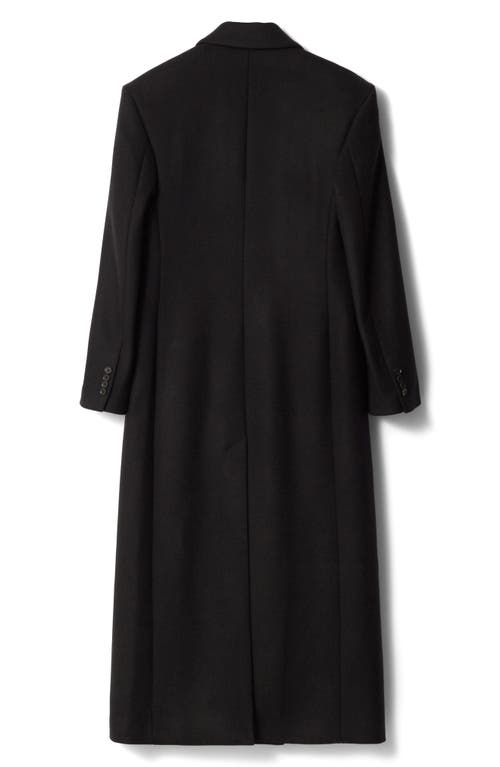 & Other Stories Longline Double Breasted Coat In Black