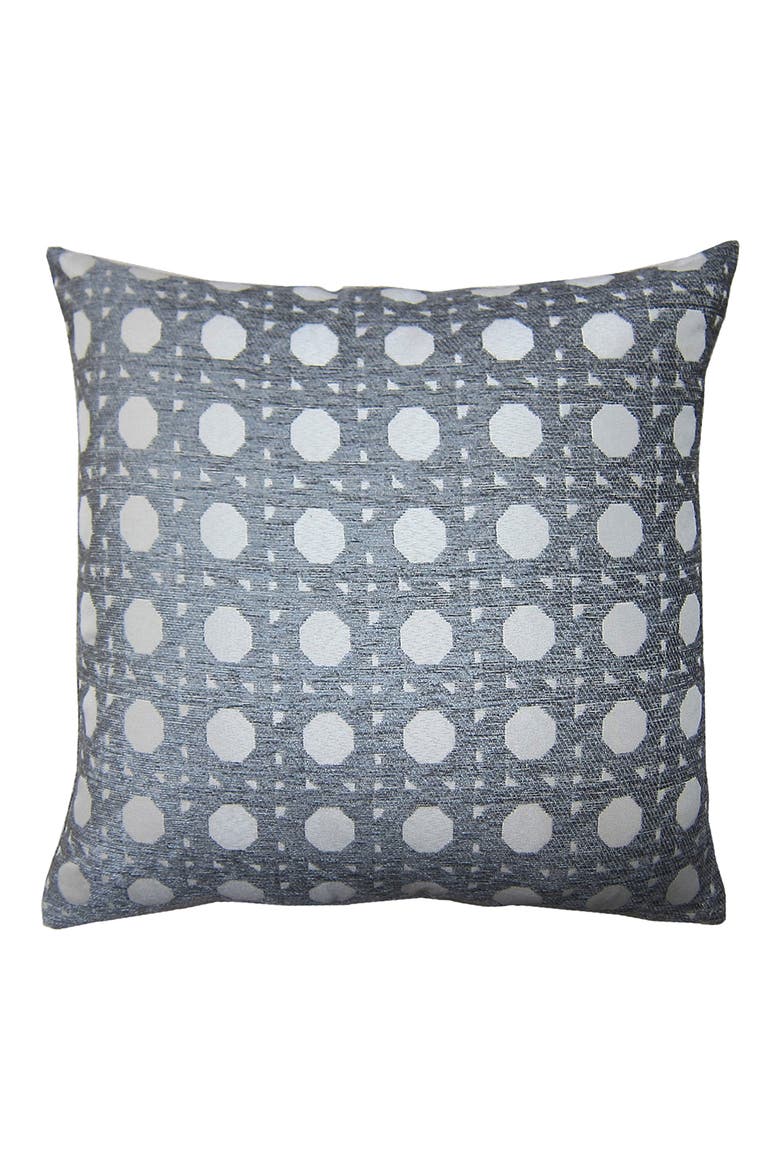 Cane Accent Pillow, Main, color, GRAY
