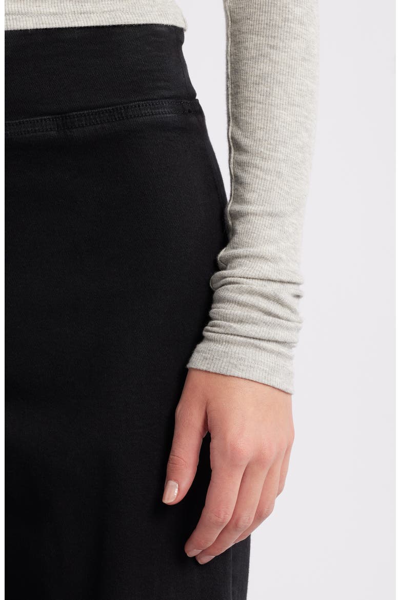 Jet Set Slim Palazzo Pull-On Jeans, Alternate, color, SHEEN NOIR