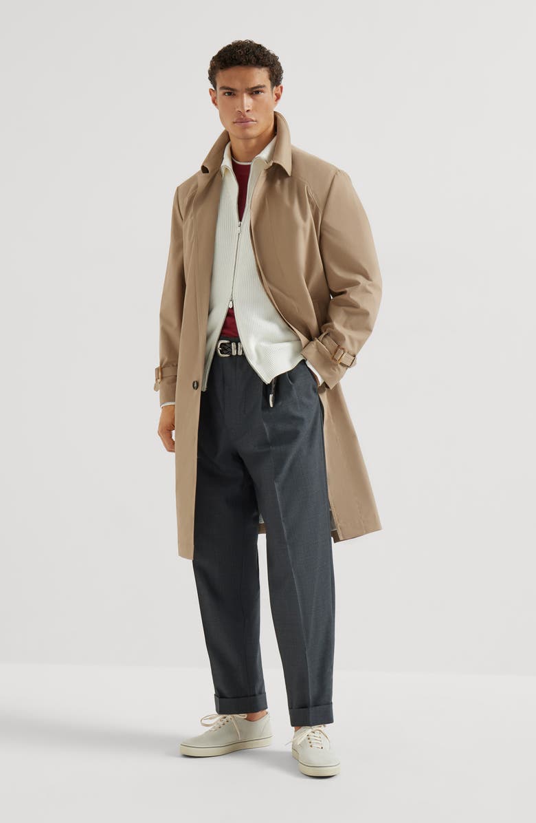 Brunello Cucinelli Half English Rib knit cardigan, Alternate, color, Panama
