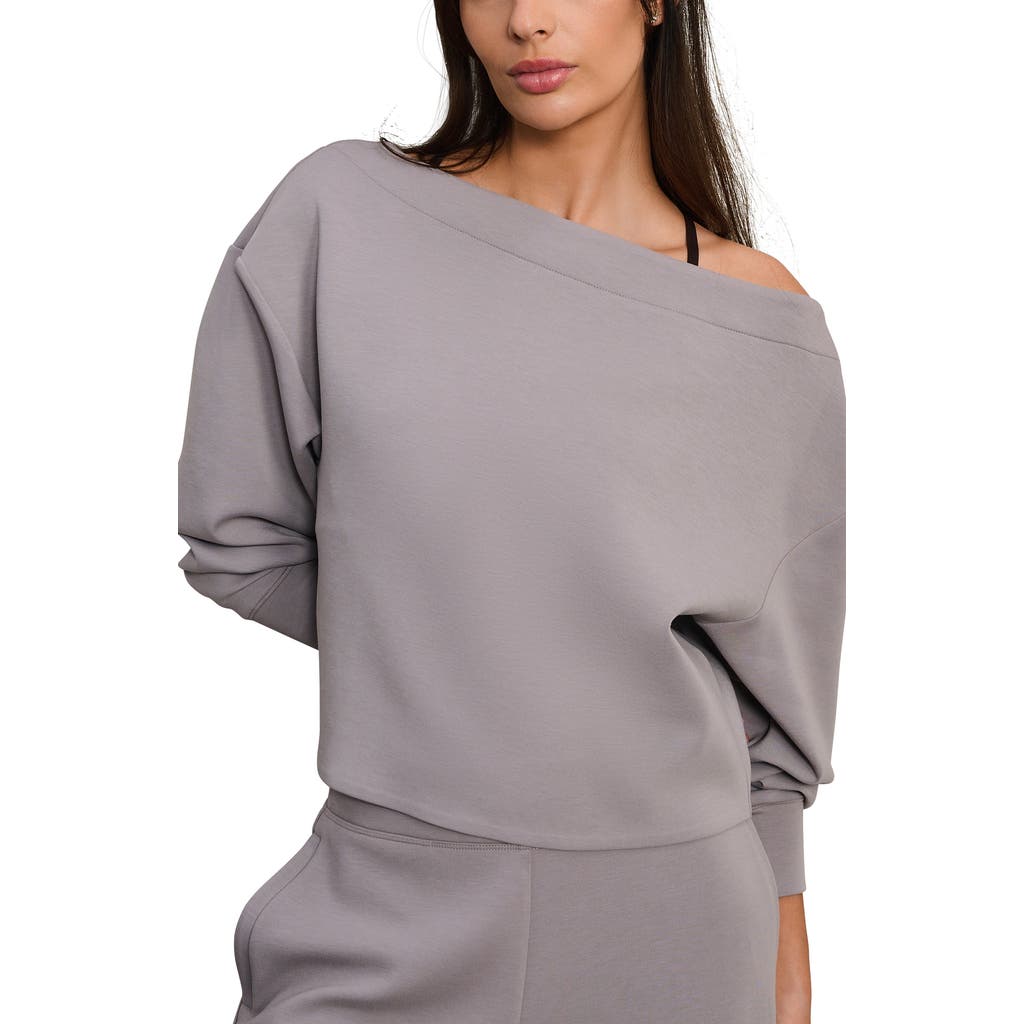 Rhone Dreamglow Bateau Sweatshirt In Taupe Mist