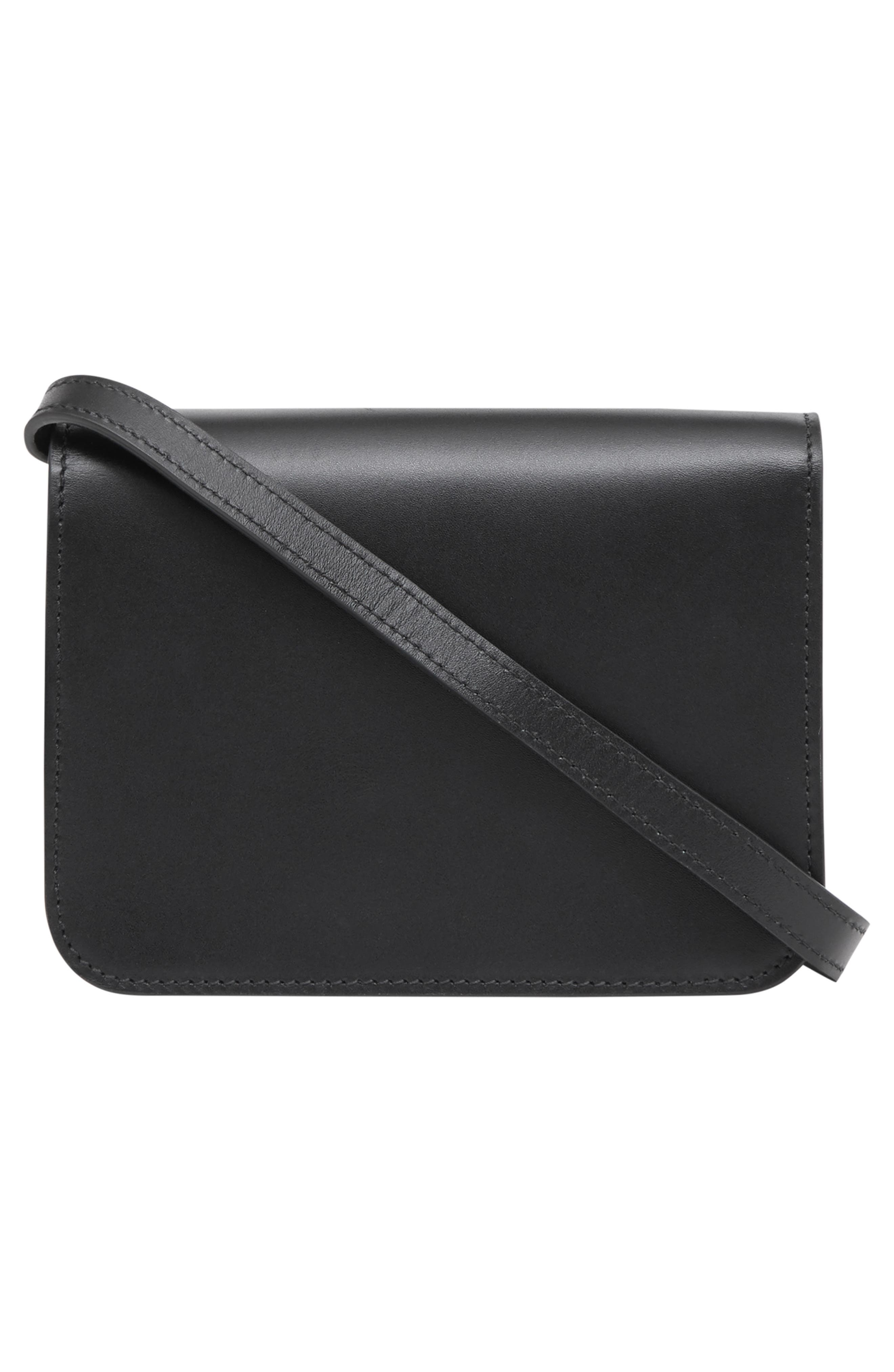 Burberry Mini TB Leather Bag, Alternate, color, 