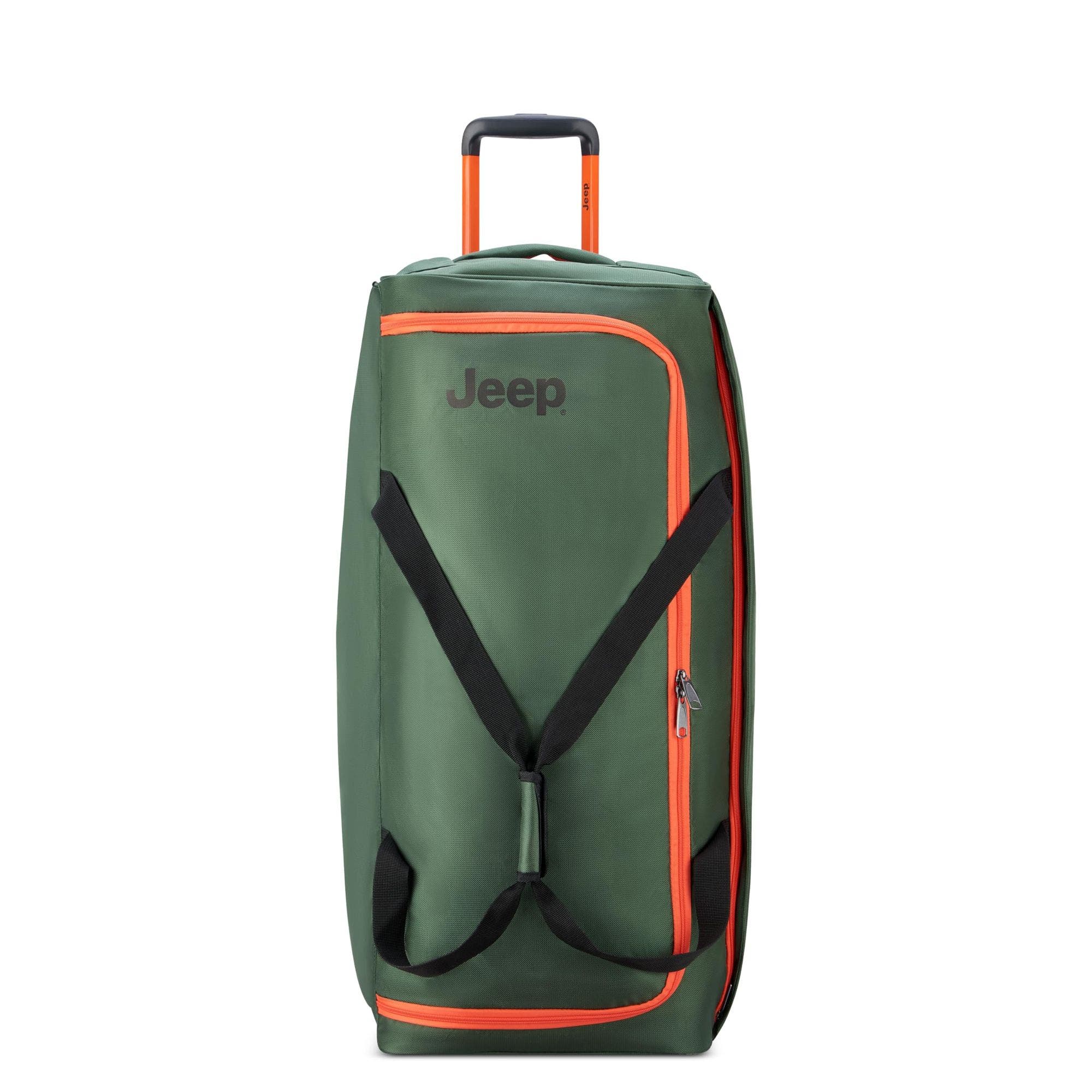 JS009D 20 Inch Two Wheel Rolling Travel Duffle Bag, Main, color, Green