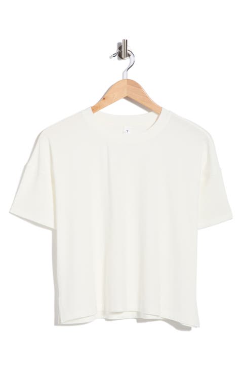 Heavenly Ribbed Deluxe Boxy Crop T-Shirt
